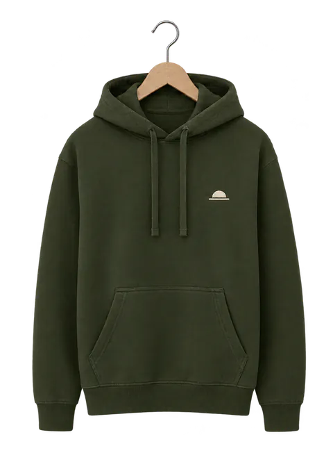 Ghaf Hoodie in Olive, front