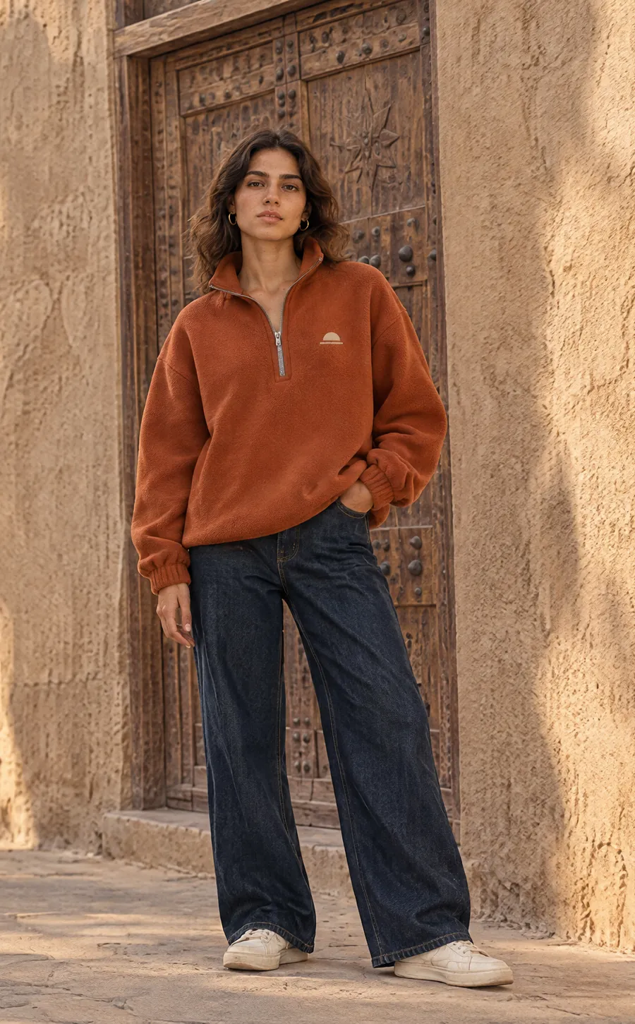 Jebel Quarter-Zip worn, Al Fahidi, late afternoon