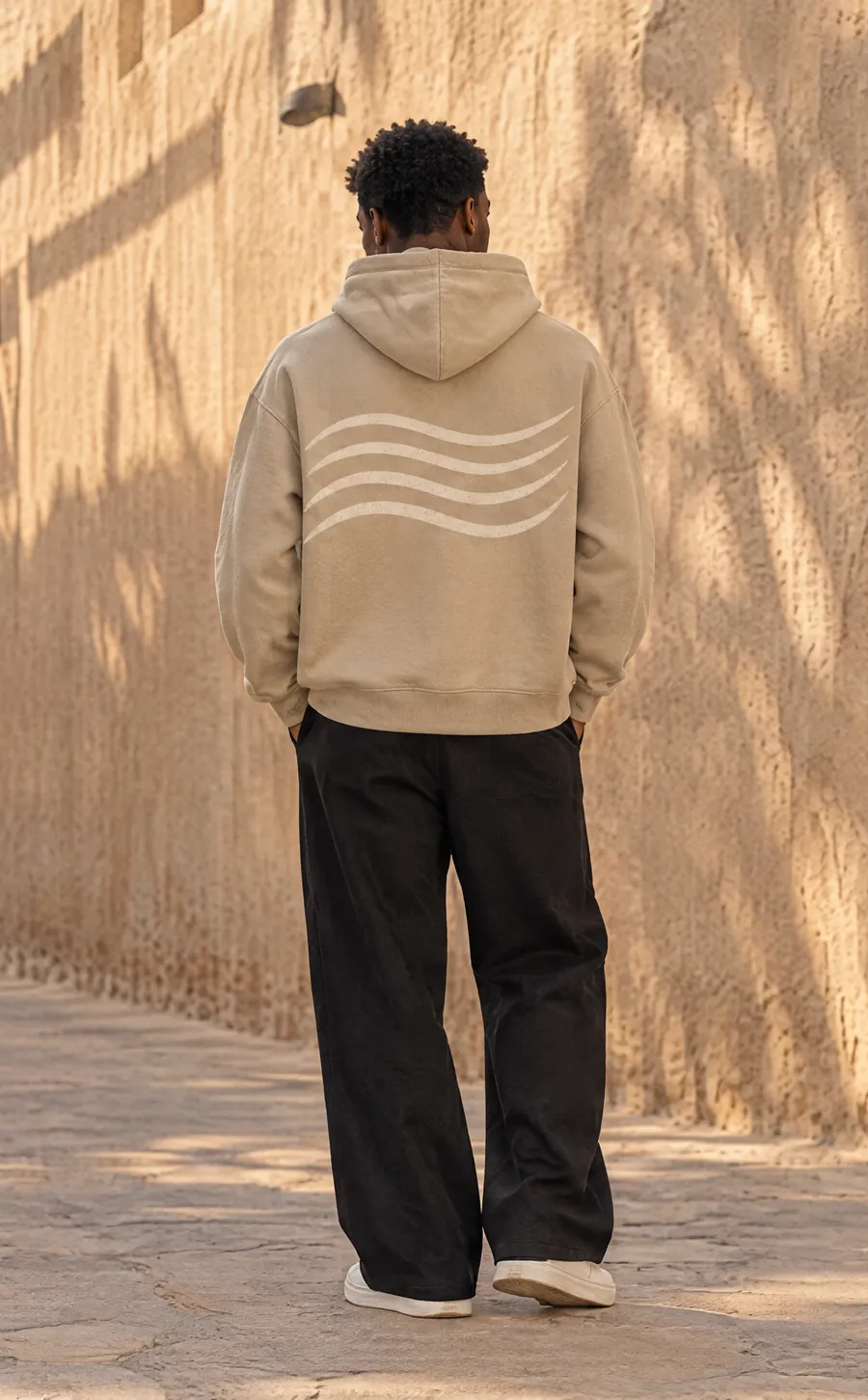 Shamal Hoodie worn, Al Fahidi, late afternoon